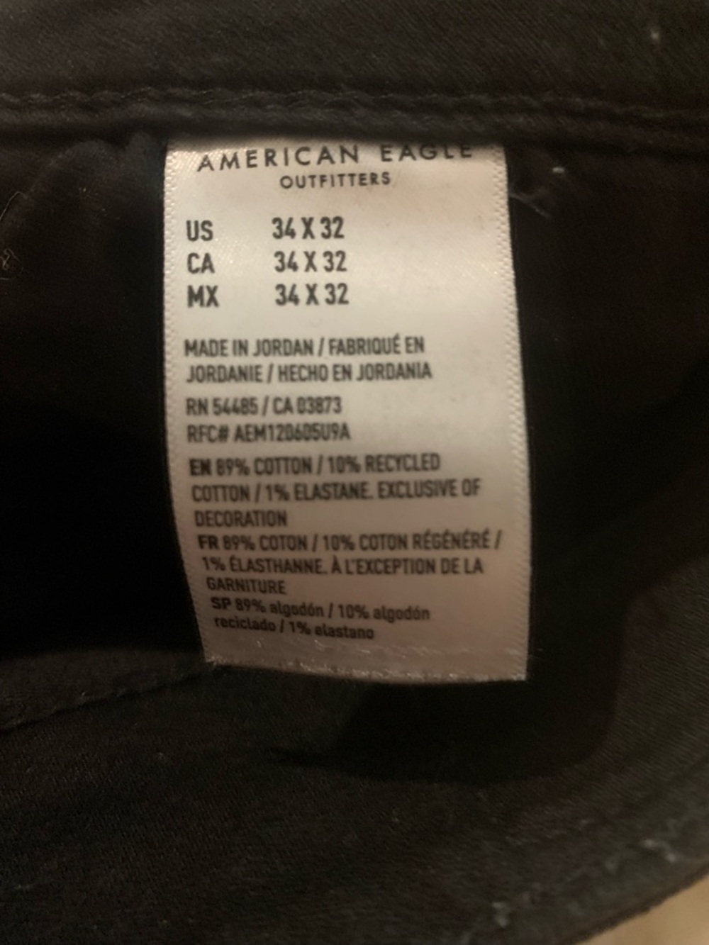 American Eagle Outfitters Men's Black Slim Straight Jeans - Picture 3 of 3